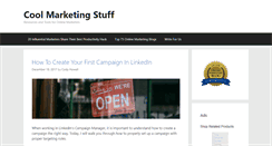 Desktop Screenshot of coolmarketingstuff.com